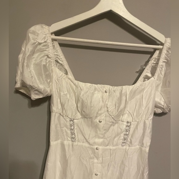 Pink Diamond NWT White COTTAGE CORE‎ MIDI Dress size 8 - Picture 2 of 8